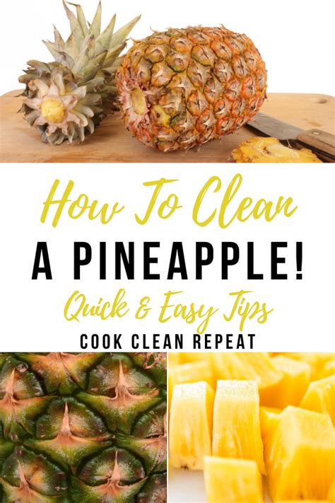 How To Clean A Pineapple Cook Clean Repeat