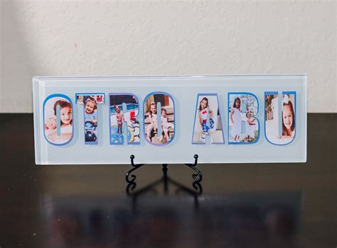 Fathers Day Tile Personalized Photo Subway Tile Picture Etsy
