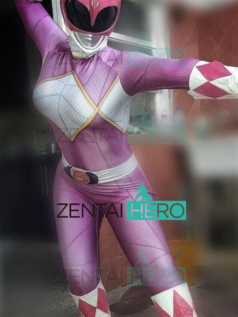Printed Pink Kyoryu Sentai Zyuranger Power Rangers Costume P18071002