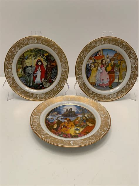 Set Of 12 Grimms Fairy Tale Plates 8 Franklin Etsy