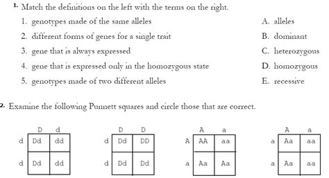 Write out your key in terms of what's dominant and recessive. monohybrid cross worksheet