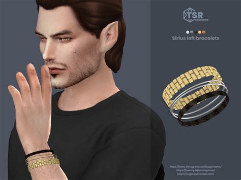 Metal Bracelets Bracelets For Men Leather Bracelet Sirius Sims 4