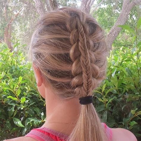 Maybe you would like to learn more about one of these? Fishtail stacked braid | Coiffure, Cheveux, Accessoires ...
