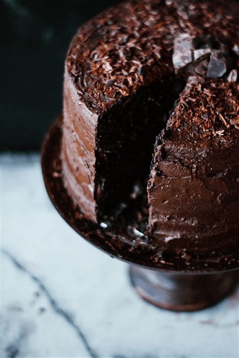 Double Dark Chocolate Cake Recipe Chefthisup