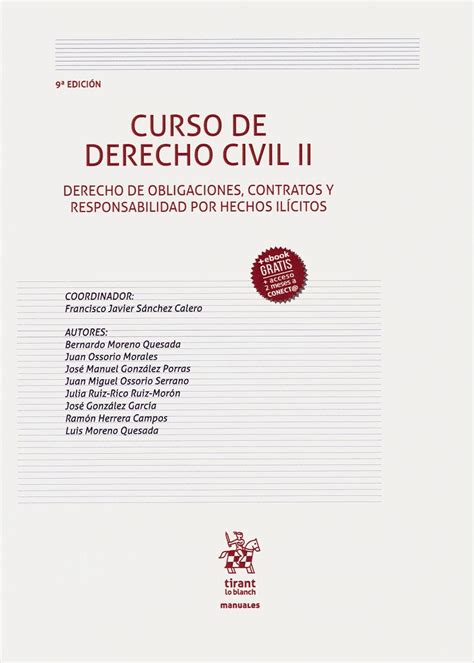Curso De Derecho Civil II Derecho De Obligaciones Contratos Y
