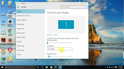 How To Change Brightness Level In Window 10 Youtube