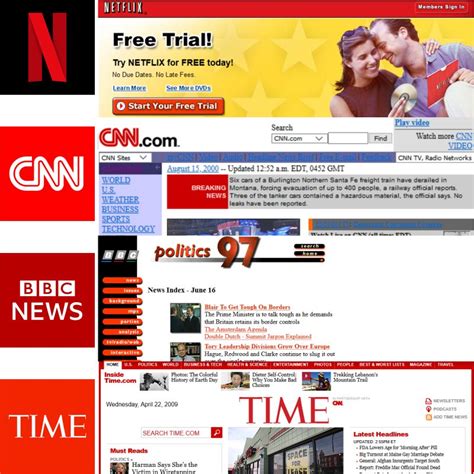 30 Years Of The Web Entertainment And News Websites Then Vs Now
