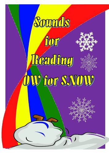 Sounds For Reading Ow For Snow Teaching Resources