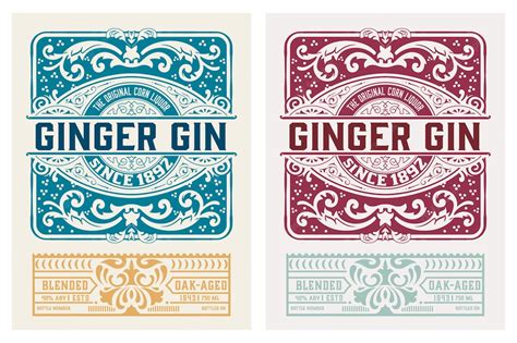 Premium Vector Vintage Gin Label