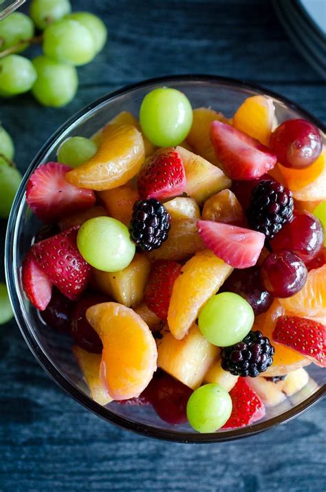 This Fresh Fruit Salad Is Lightly Sweetened With A Citrus Vanilla