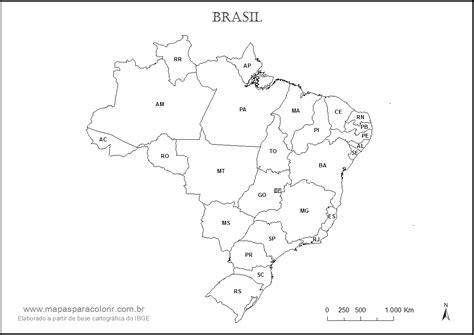 Mapa Do Brasil O Nome Dos Estados Para Colorir Mapa Do Brasil