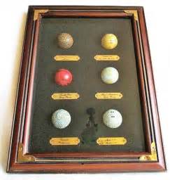 Other Golf Vintage Glass Box Framed Golf Ball Collection Feather Ball