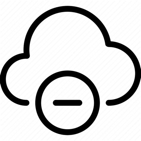 Cloud, cloud-computing, delete, line-icon, remove, remove-cloud, storage icon