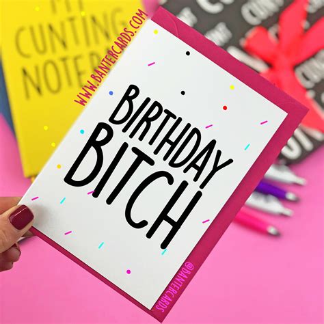Birthday Bitch Confetti Birthday Card Fb