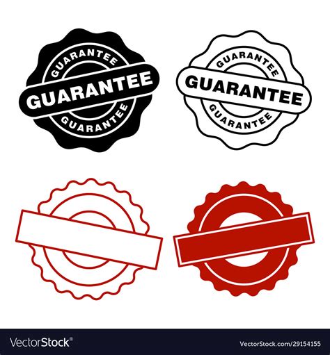 Guarantee Rubber Stamp Icon Design Templates Vector Image
