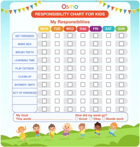 Childrens Responsibility Charts Free Printables Respo