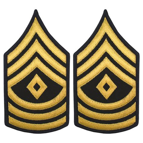 Us Army Command Sergeant Major E 9 Rank Patches Asu Stars N