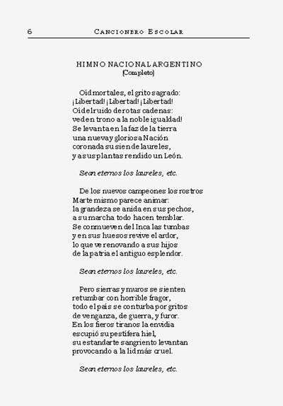 Letra Himno Nacional Argentino Seo Positivo