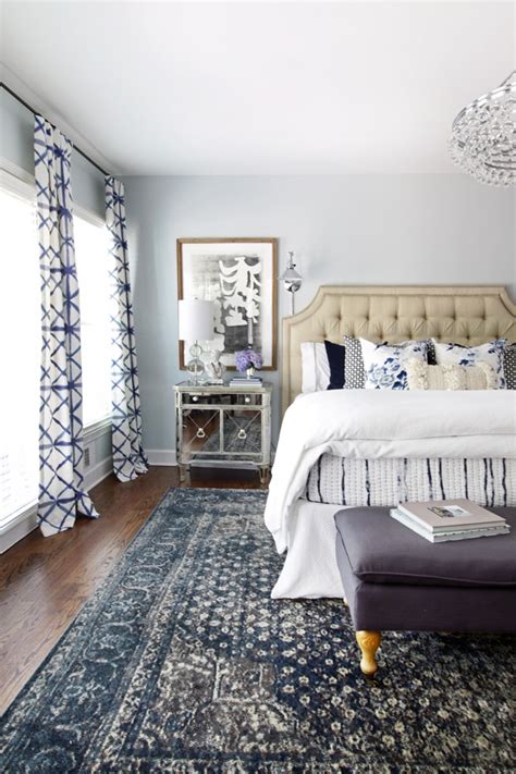 inspired  blue patterned statement rugs  inspired room