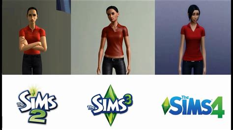 ♦ Sims 2 Vs Sims 3 Vs Sims 4 Cas Youtube