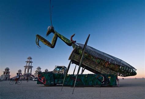 Praying Mantis Art Car Burning Man Praying Mantis Burning Man Car