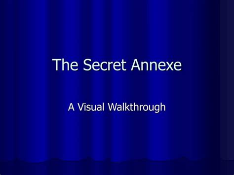 Ppt The Secret Annexe Powerpoint Presentation Free Download Id5484444