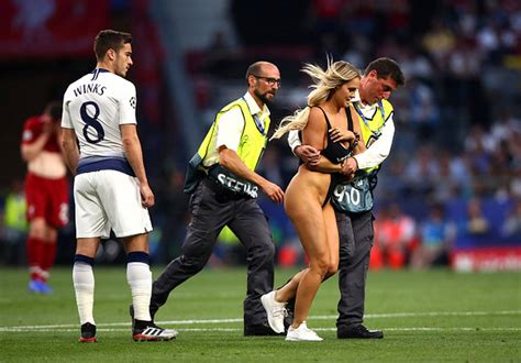 Kinsey wolanski claims she received 'flirty' messages from liverpool players after she invaded the pitch during the champions league final. Pitch invader at Champions League final was promoting X ...