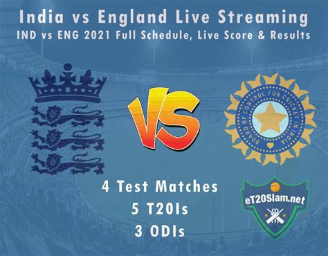 If your are a cricket fans and living in united. India vs England Live Streaming, IND vs ENG 2021 Full ...