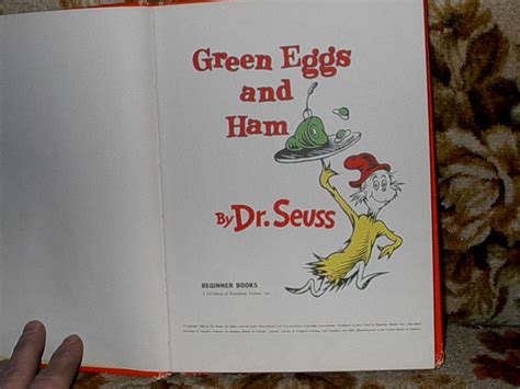 nostalgic salvage dr seuss green eggs and ham 1960 1st edition