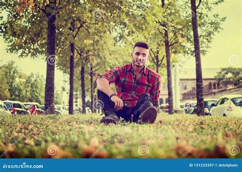One Handsome Young Man In City Setting Stock Image Image Of Person