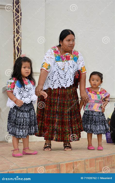Portrait Of A Mayan Children And Mother Editorial Photography Image