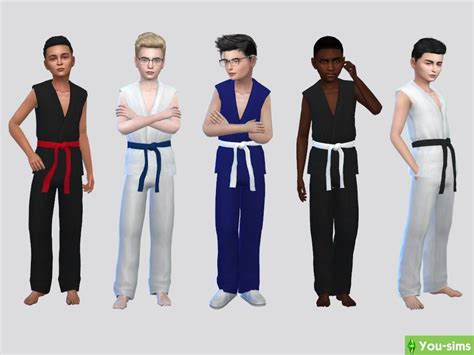 Скачать Кимоно Sleeveless Karate Gi от Mclaynesims к Sims 4 You Sims