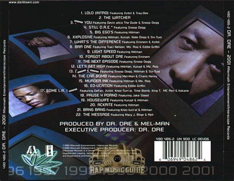 Dr Dre 2001 1st Press Cd Rap Music Guide