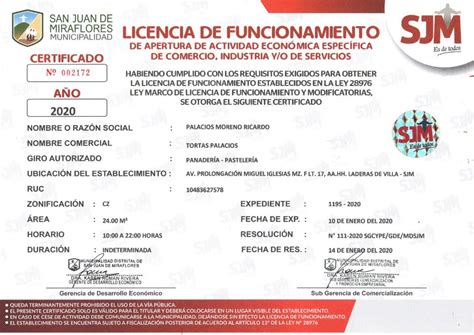 Licencia De Funcionamiento VIVA I M Grupo Andrade I M Arquitecto