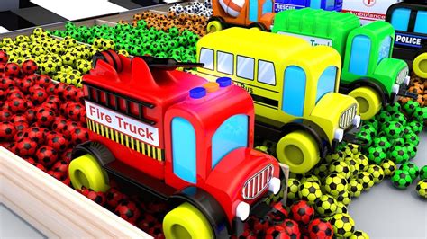 Potato head, troll, toddle tots/fire truck, toys from small fry. Colors for Children to Learn with Toy Trucks 3D Color ...