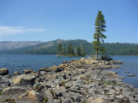 Trailing Ahead Gold Lake In The Lakes Basin Recreation Area