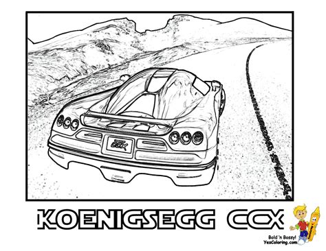 Striking Supercar Coloring | Free | Super Cars Coloring | Koenigsegg