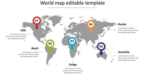 World Map Powerpoint Ppt Template