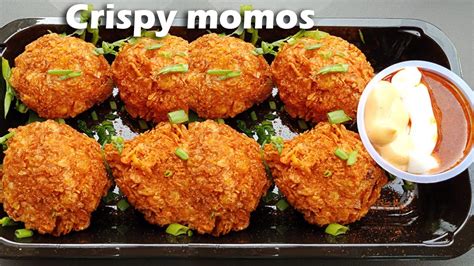Kurkure Momos With Corn Flakes Street Style Crispy Momos Recipe