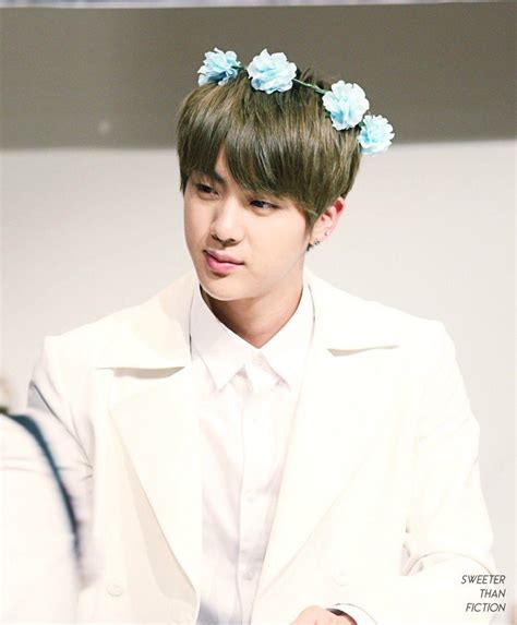 Jin Pics On Twitter Bts Jin Bts With Flowers Jin With Flower Crown