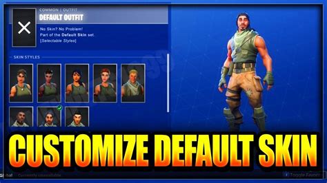 Fortnite How To Customizechoose Default Skins And Have No Back Bling