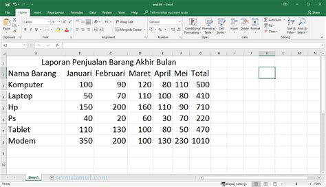 Cara Membuat Tabel Di Microsoft Excel Warga Co Id