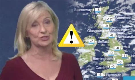 Bbc Weather Forecast Carol Kirkwood Issues Heavy Snow Warning When