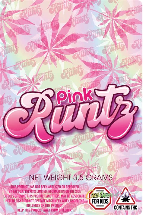 Pink Runtz 2 128 Qty Custom 420 Supply Custom Cannabis Packaging