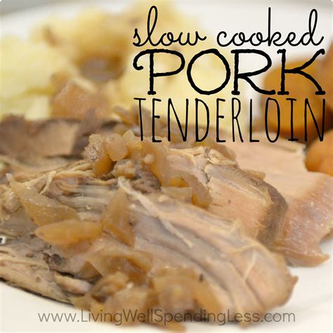 This pork loin roast is a simple dish to prepare that requires only a few ingredients for an incredibly tender and delicious meal. Slow Cooked Pork Tenderloin - Living Well Spending Less®