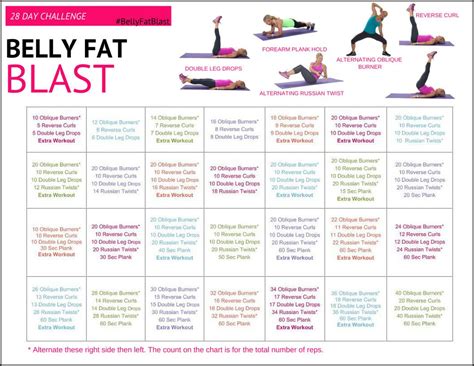 14 Day Belly Fat Workout Workoutwalls