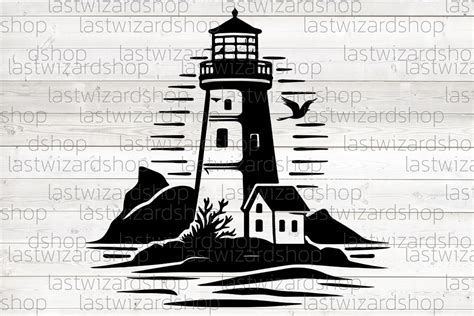 Lighthouse Silhouette Summer Svg Sea Graphic By Lastwizard Shop