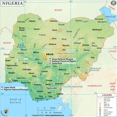 Limage De La Carte Du Nigeria Des Photos De Nigérians Carte Afrique