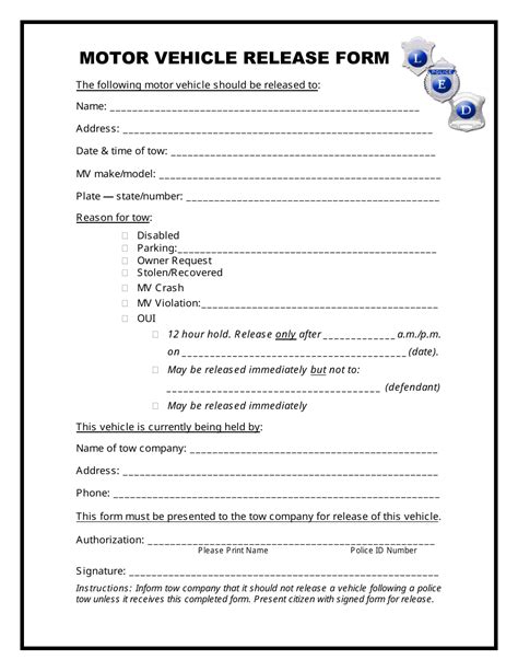 Mvr Consent Form Template