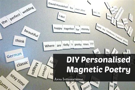 How To Make Your Own Personalised Magnetic Poetry Magnetic Poetry